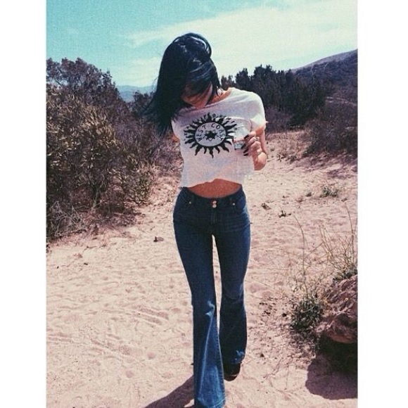 Kendall & Kylie Bell Bottom Jeans - Picture 1 of 10